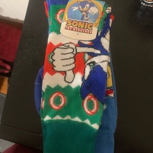 Sonic the Hedgehog Crew Socks - Green, Blue & Red - 2 Pairs